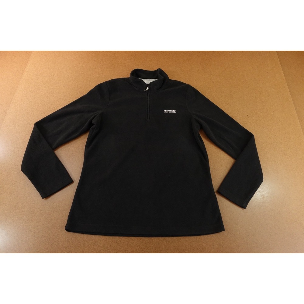 Regatta Womens Medium Sweethart Black Fleece Quarter Zip Pullover Sweater‎ NWT